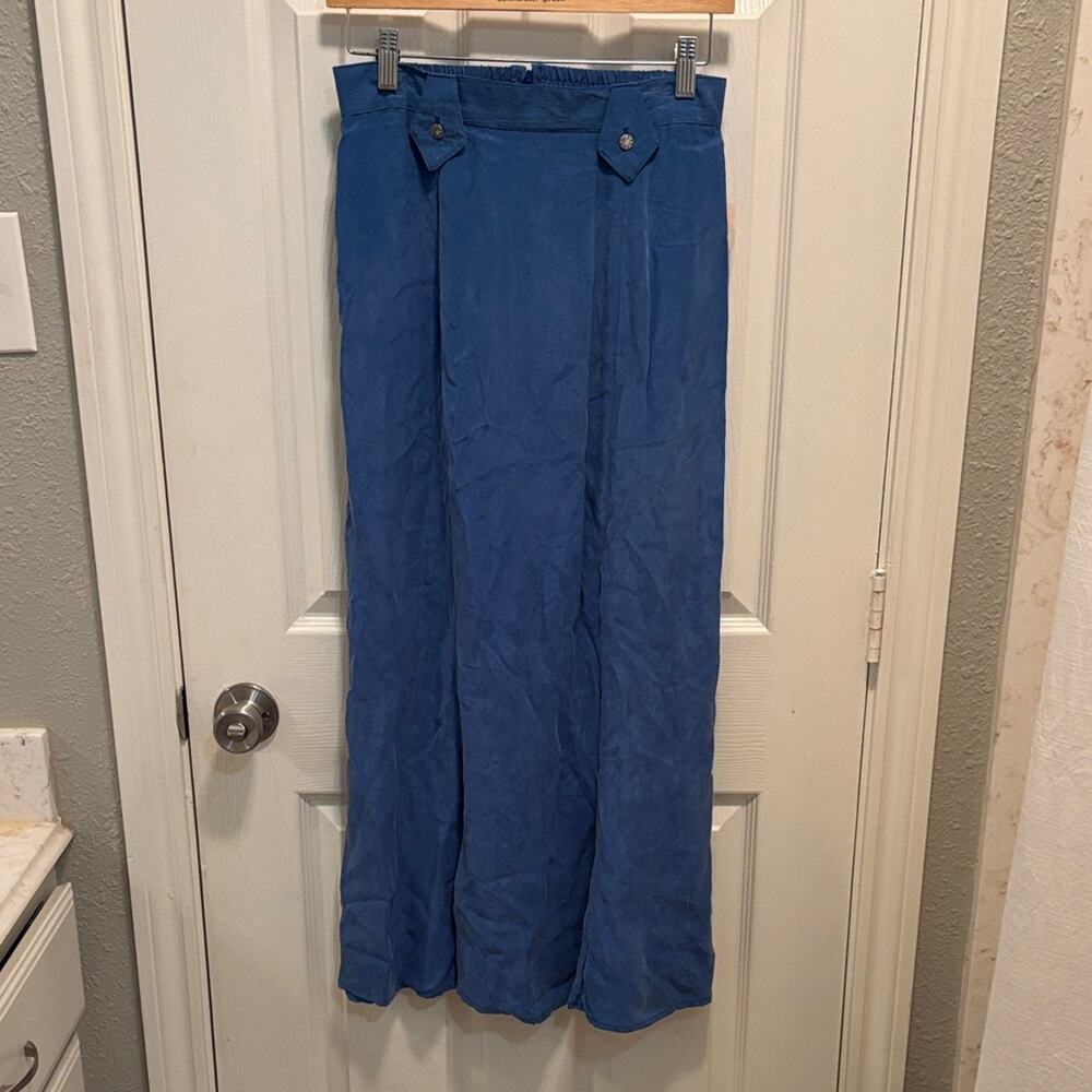 NWT Deadstock Western Maxi/Midi Icy Blue Made In USA Skirt Size Medium